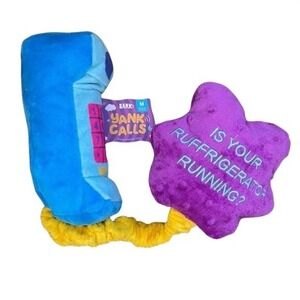 Bark Dog Chew Corded Old Phone toy crinkle Tug plush Slumber Party New Gift